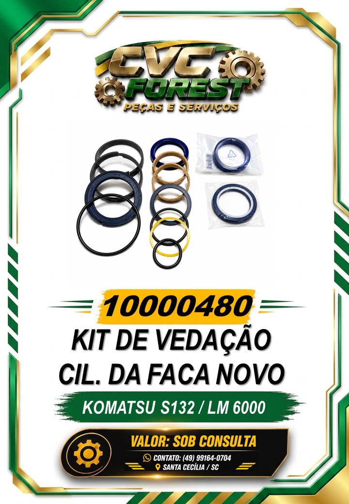 10000480 – Kit de Vedação Cil. da Faca – Komatsu S132 / LM&nbsp;6000